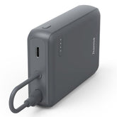 Hama Travel 10000mAh Fast Charge Powerbank, 2x USB-C, LED Capacity Indicator, Grey